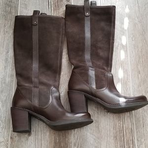 Naturalizer Brown Suede/Leather Tall Riding Boots